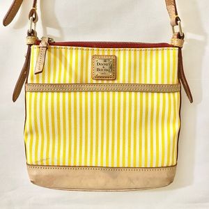 Yellow Striped Dooney & Bourke Handbag Purse